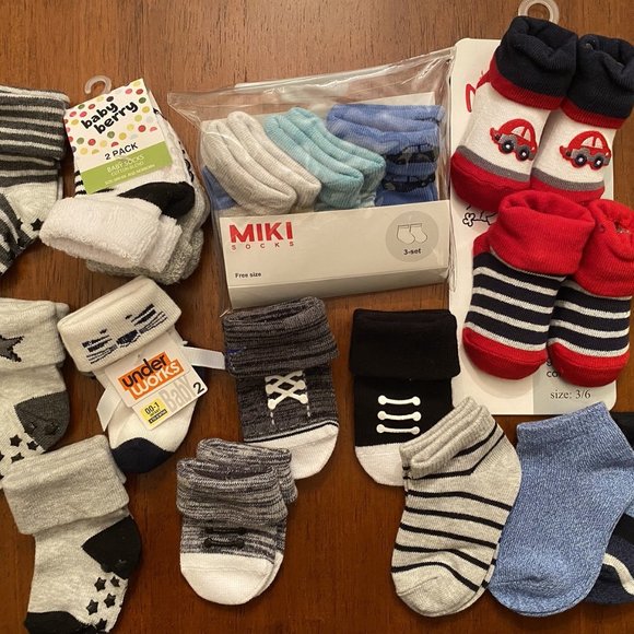BRAND NEW Baby Boy 0-3 3-6 Months Socks Bundles - Picture 1 of 3